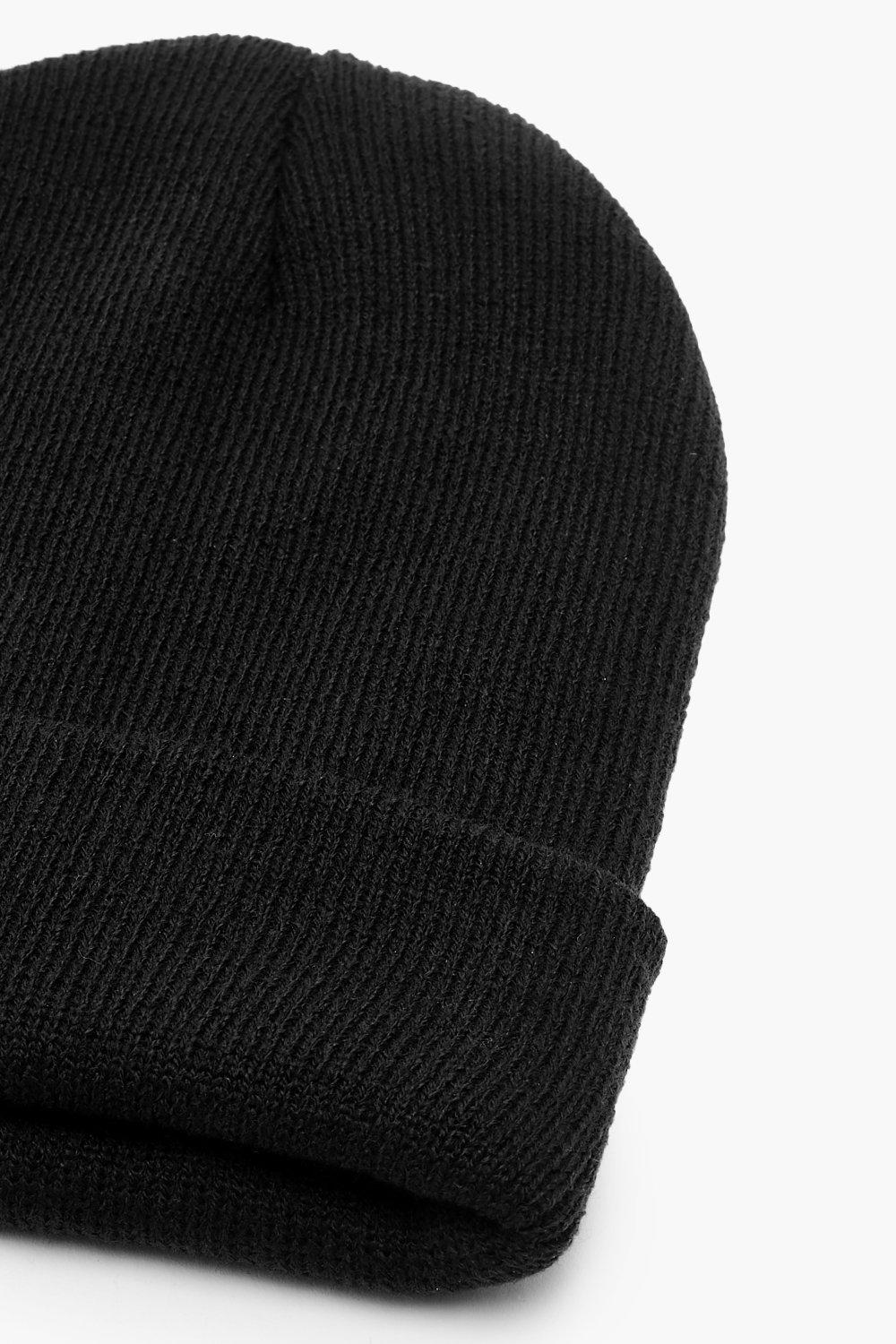 Plain black deals beanie