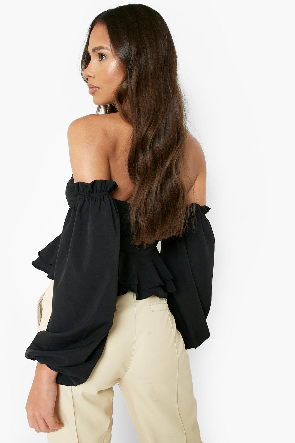 Boohoo store ruffle top