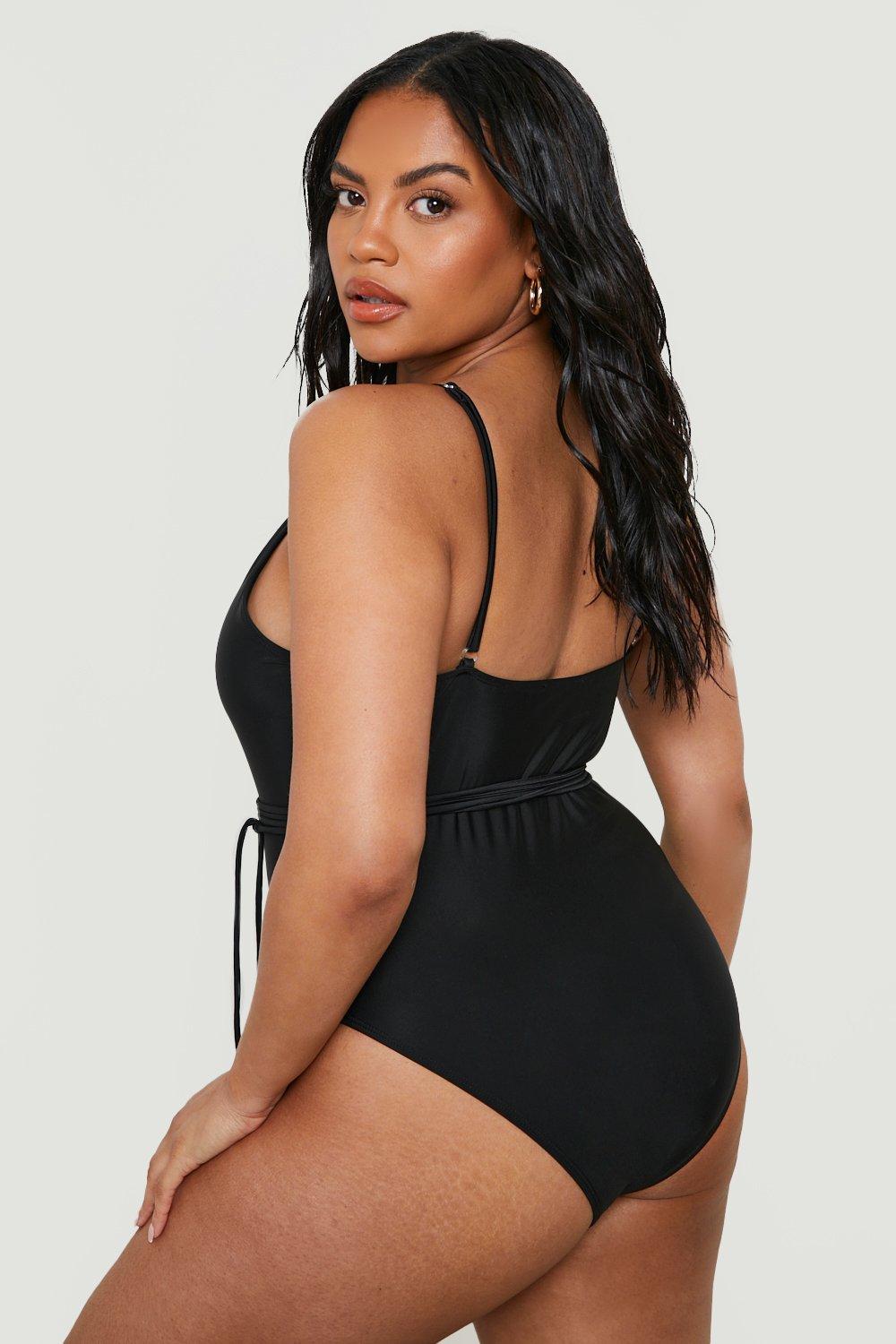 Black Slinky Spaghetti Strap Bodysuit