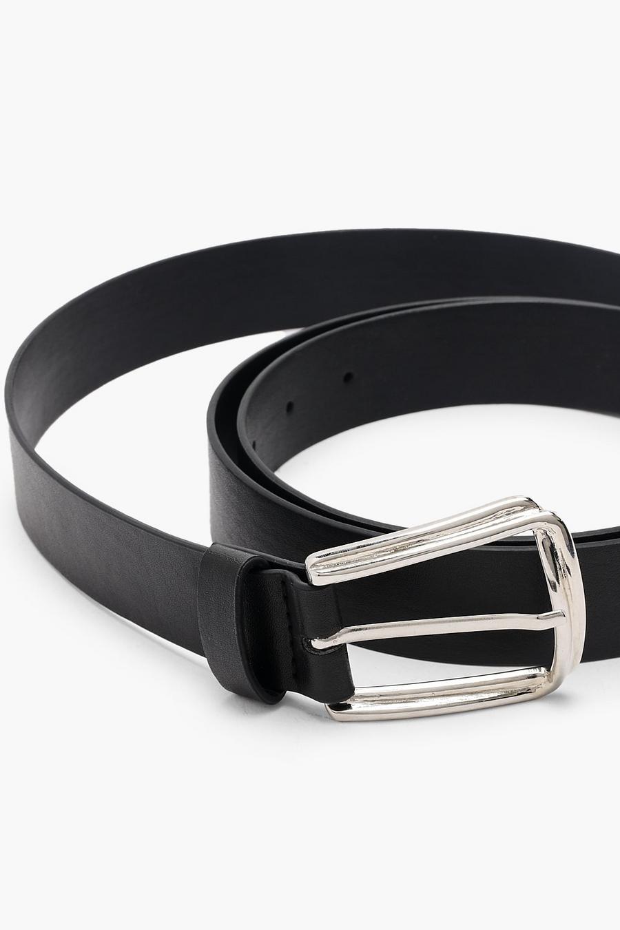 Black Plus Abstract Buckle Belt image number 1