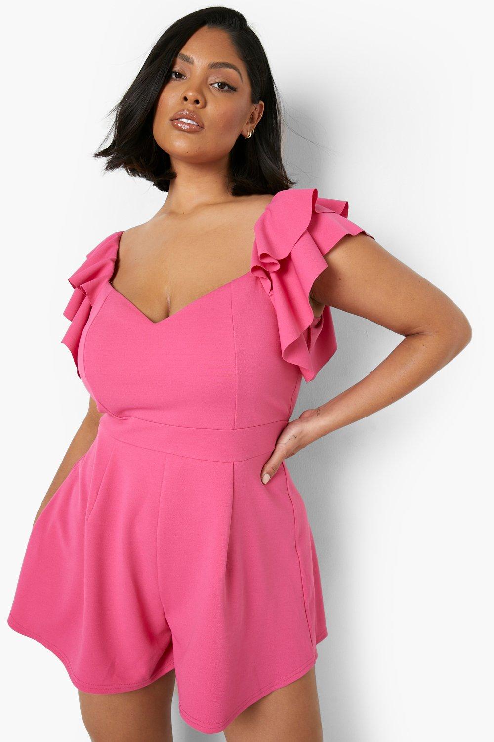 Boohoo cheap pink playsuit