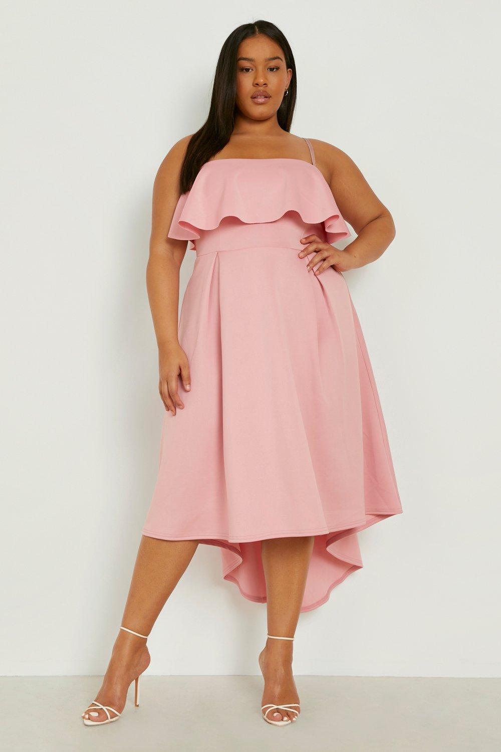 light pink plus size dresses