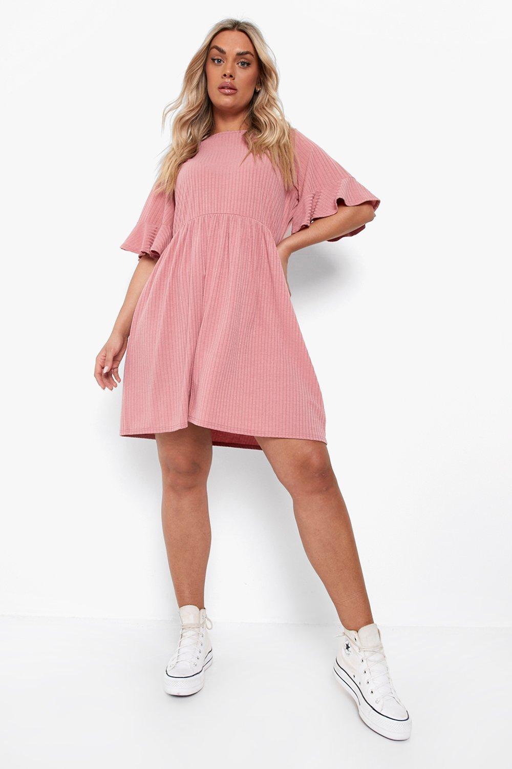 Pink smock outlet dress