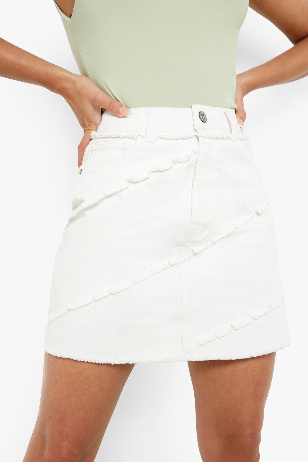 White mini hotsell skirt boohoo