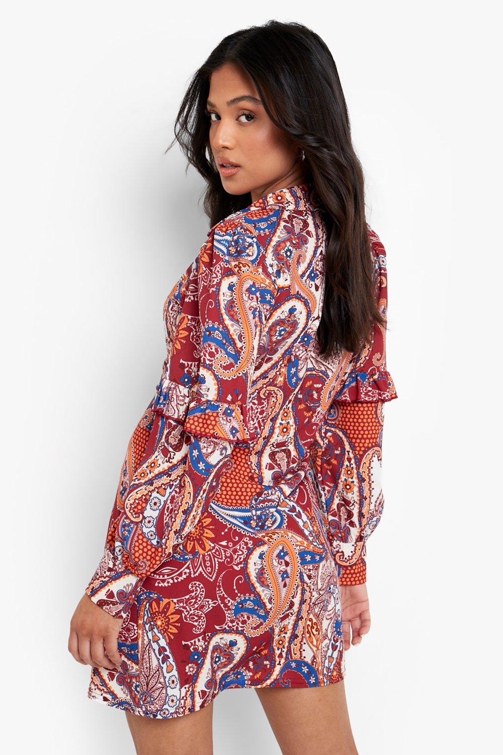 Boohoo petite shirt store dress