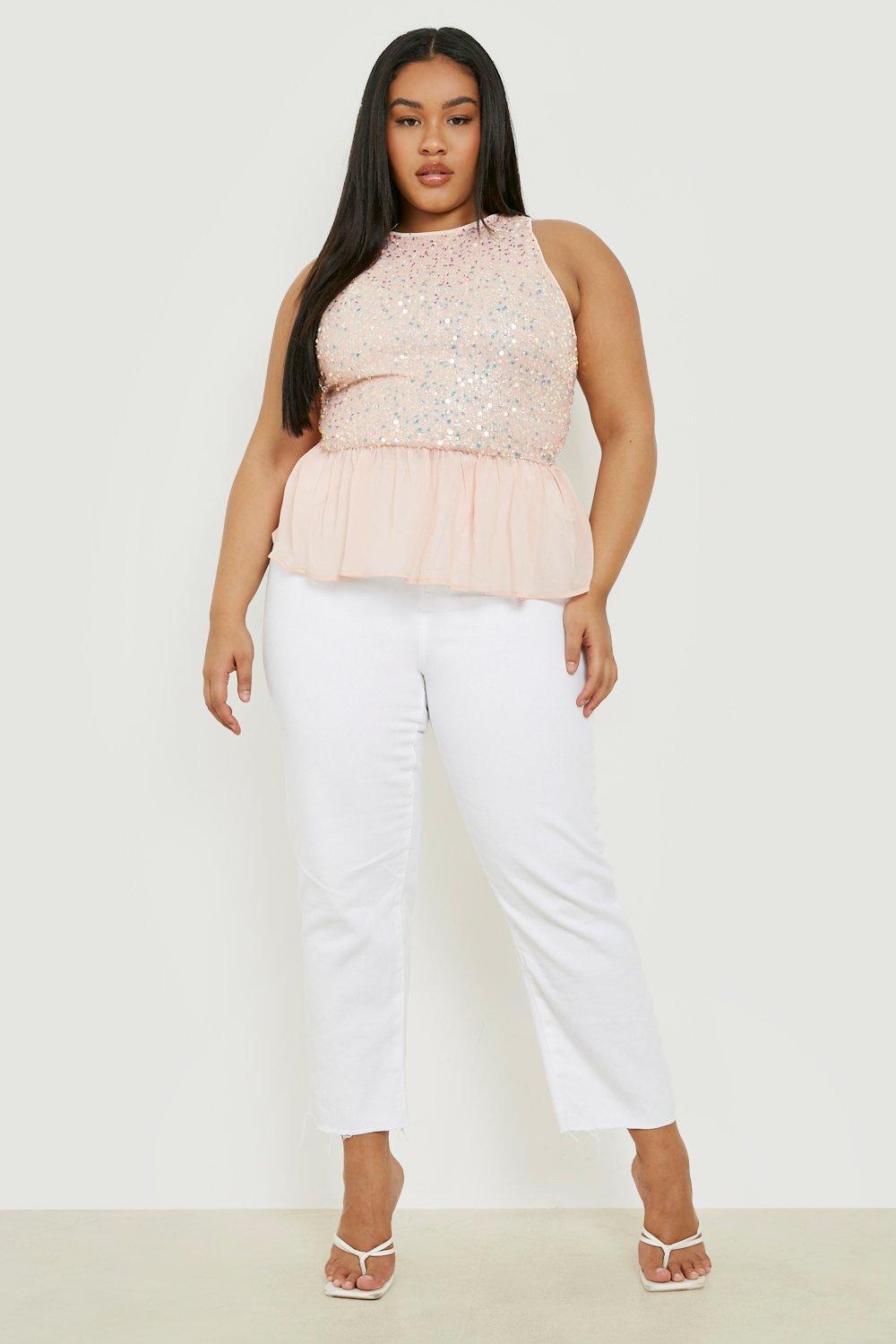 Women's Plus Size Nude Tops