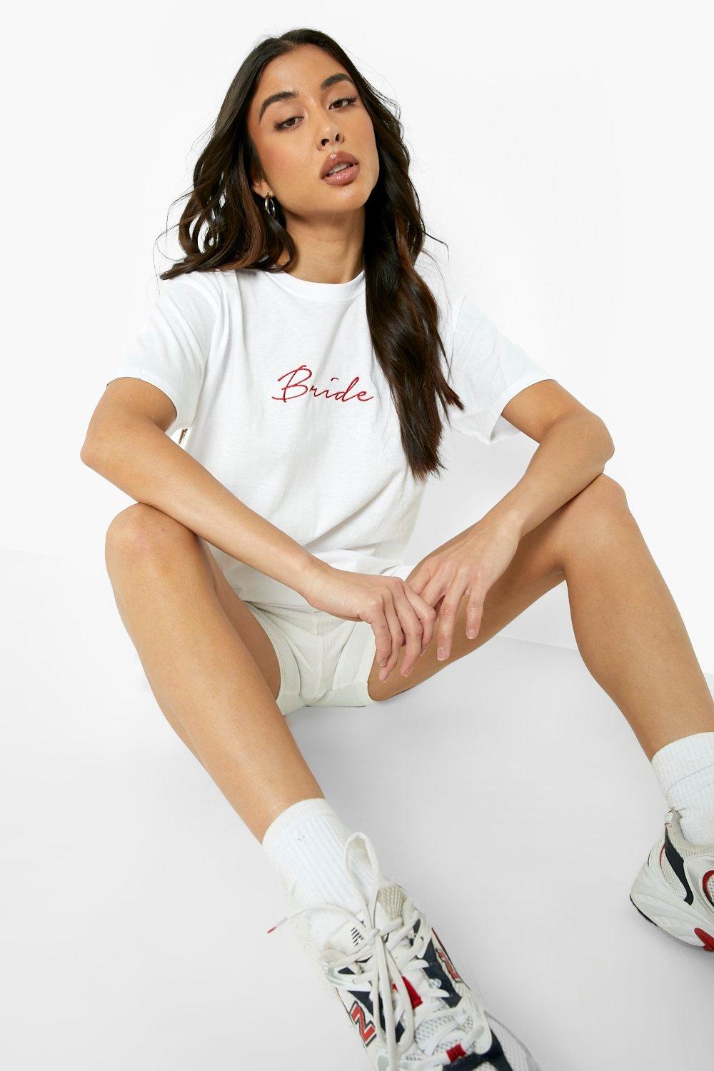 Bride t shirt boohoo hotsell