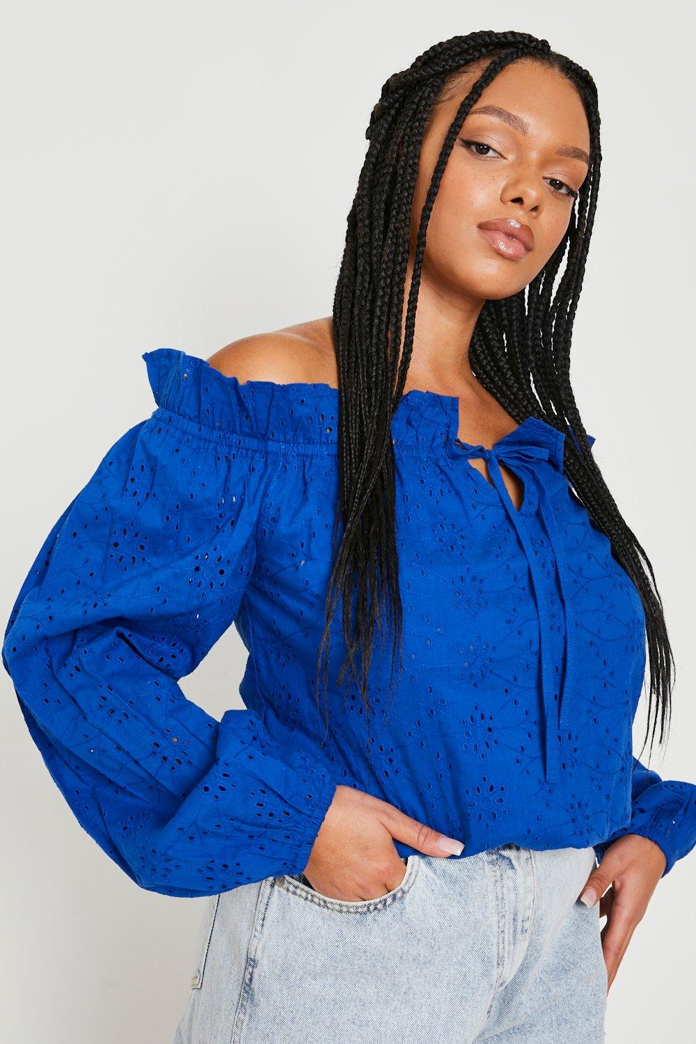 Off-the-Shoulder Blouse - Eyelet