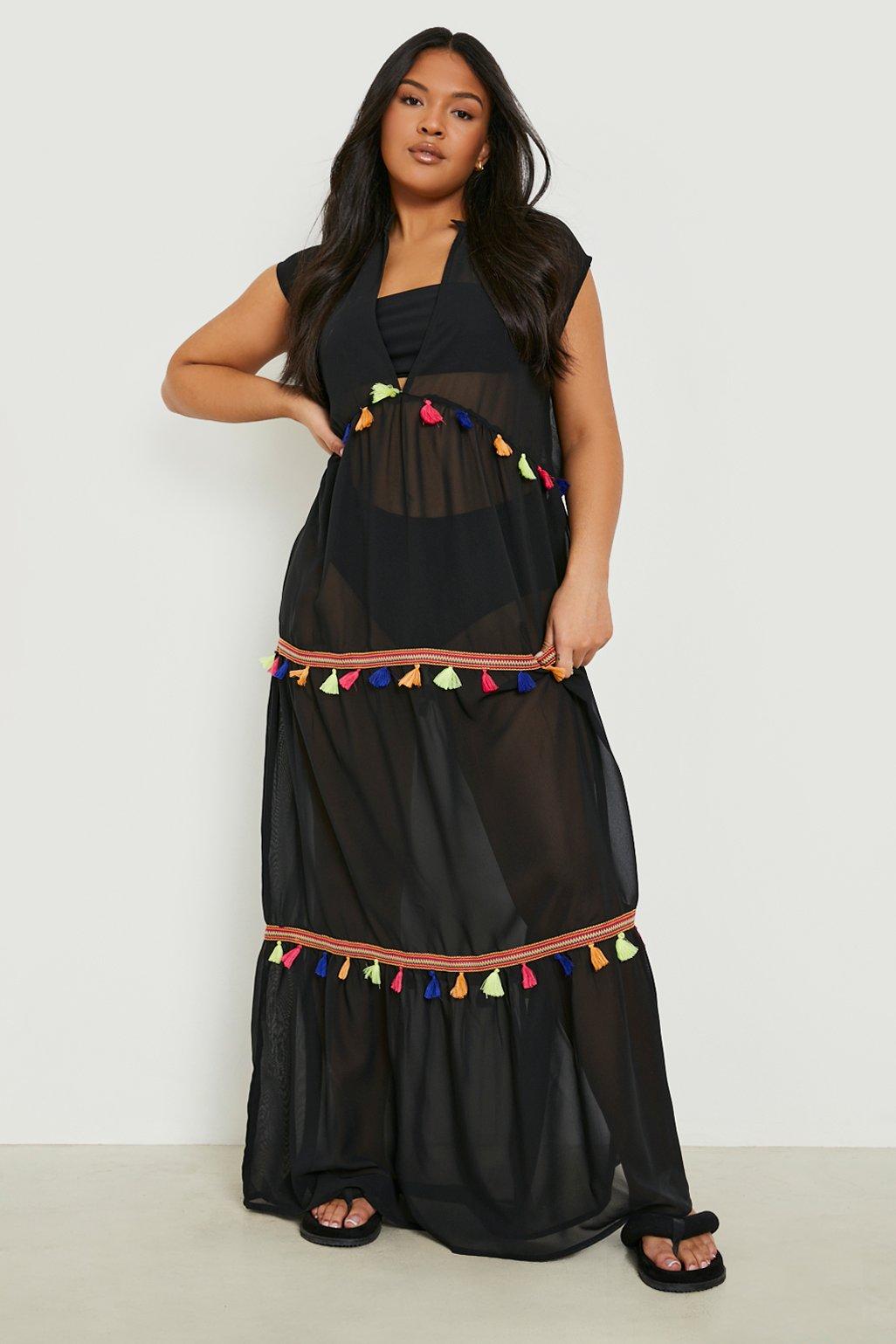 Pom pom maxi store dress