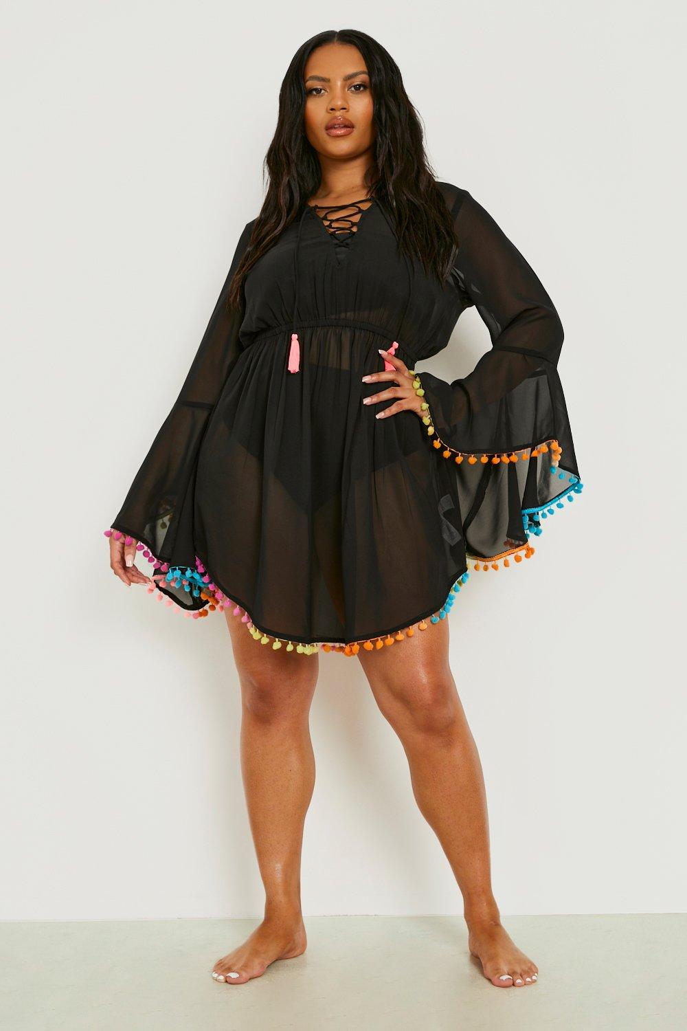 Boohoo pom cheap pom dress