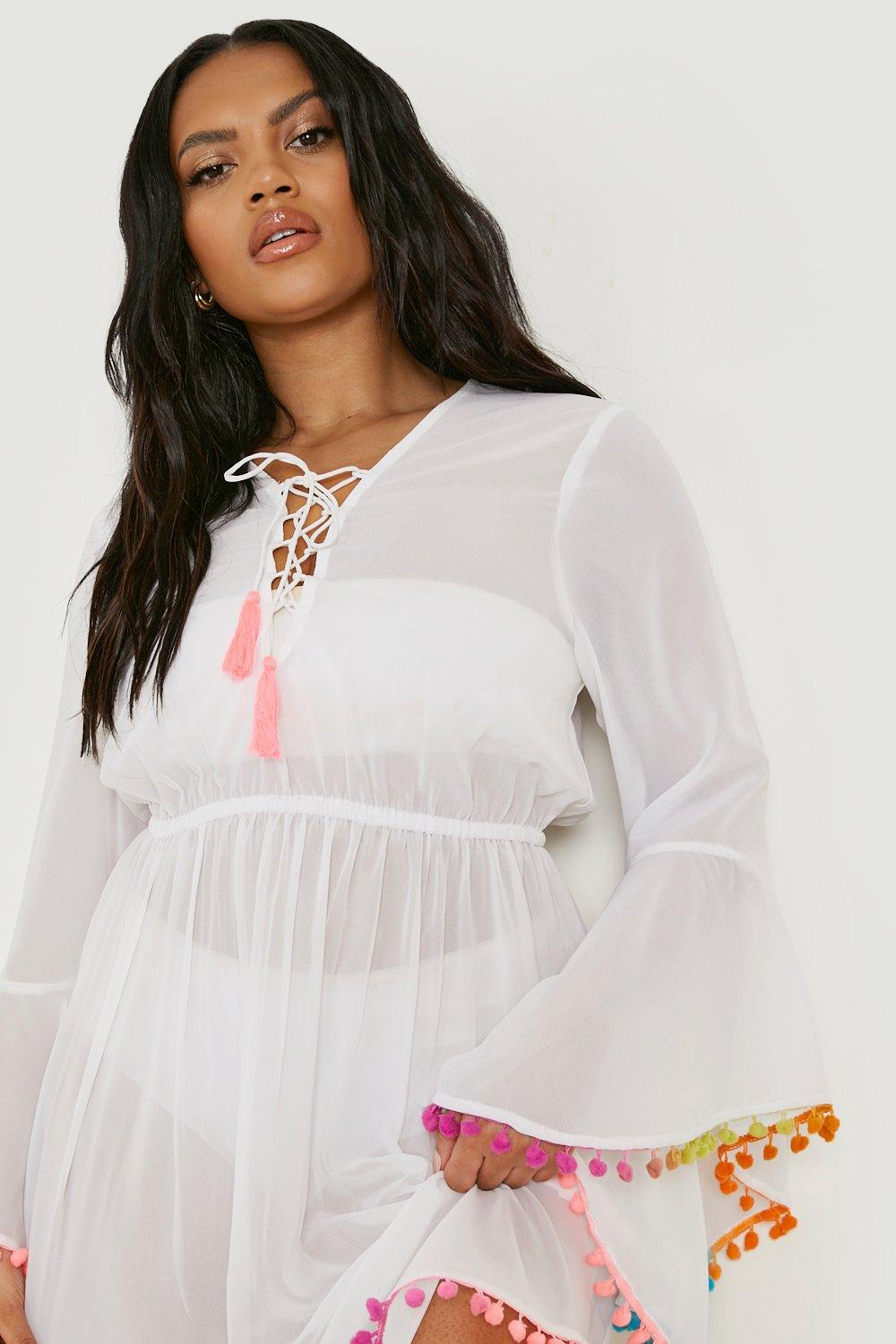 Boohoo pom outlet pom dress