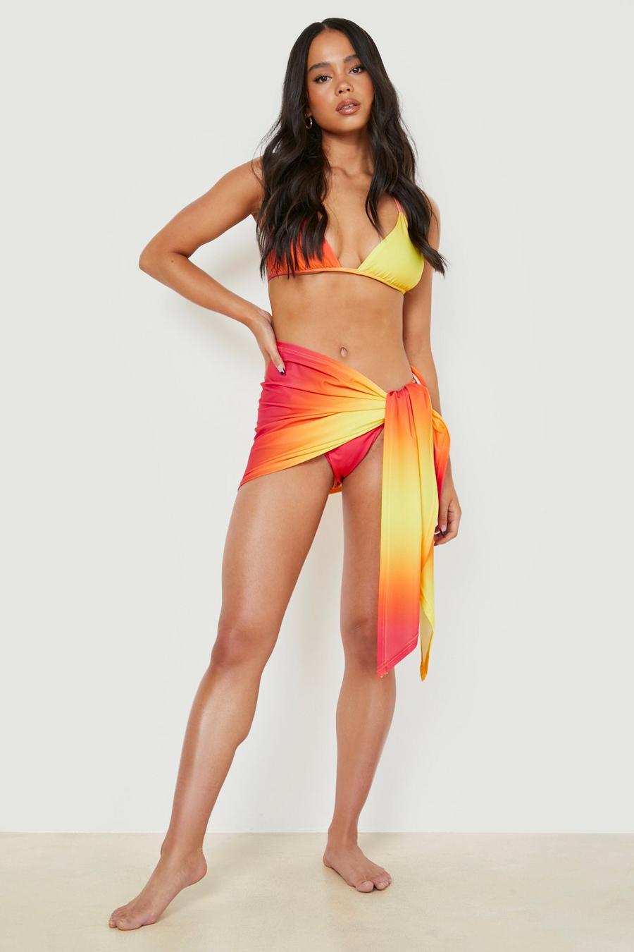 Yellow Petite Ombre Sarong image number 1
