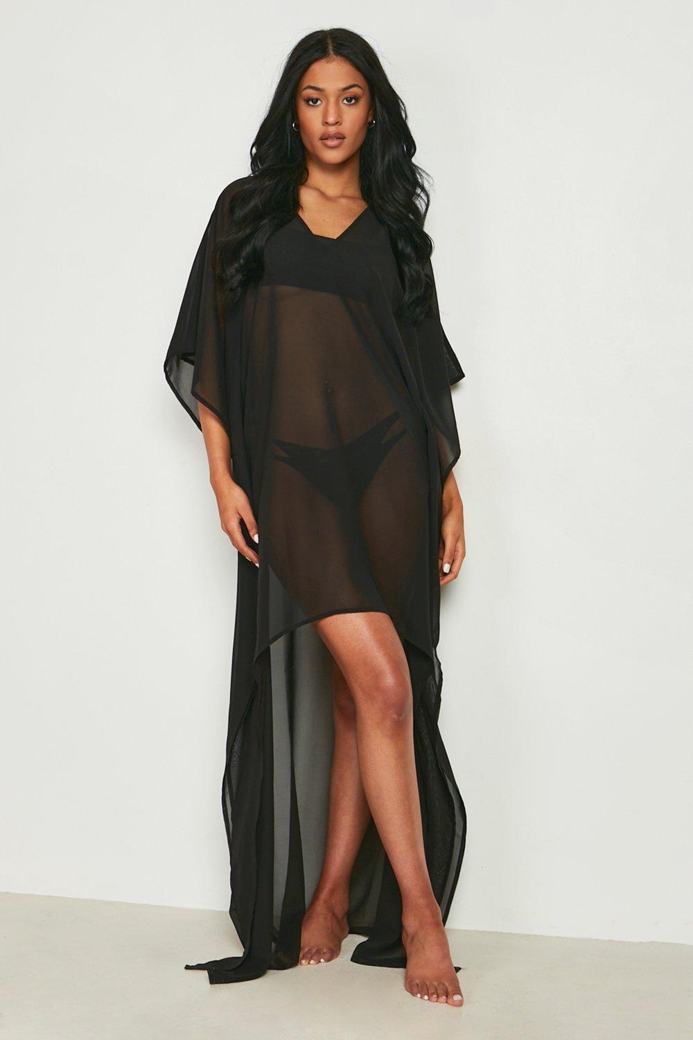 Boohoo black kaftan hotsell