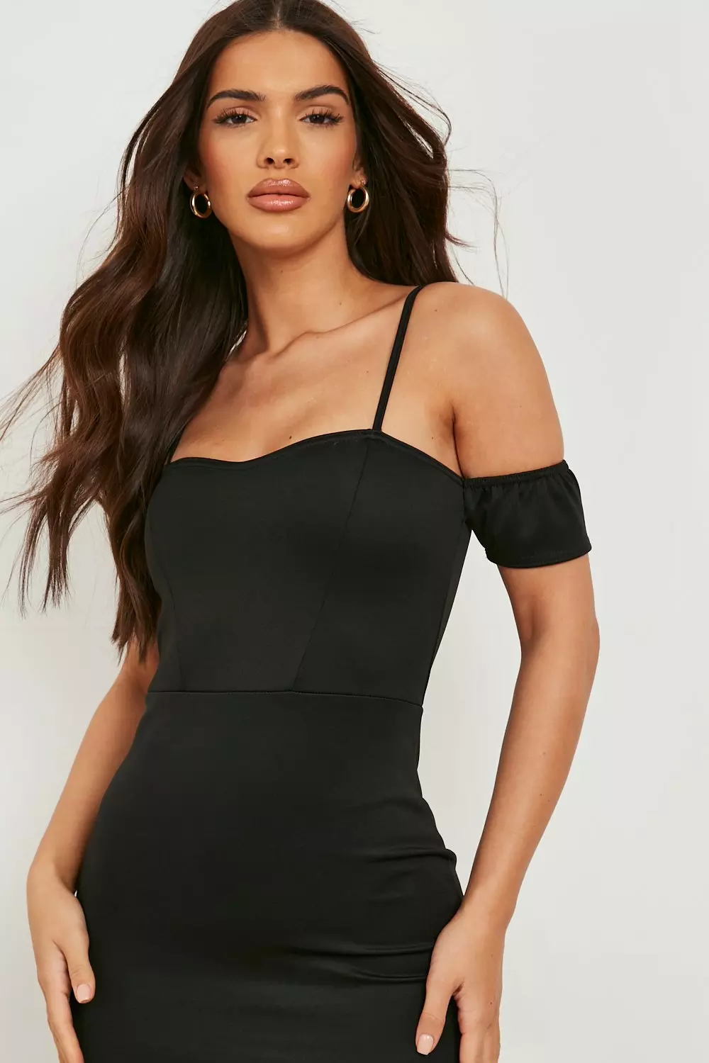 Cold shoulder scuba outlet dress