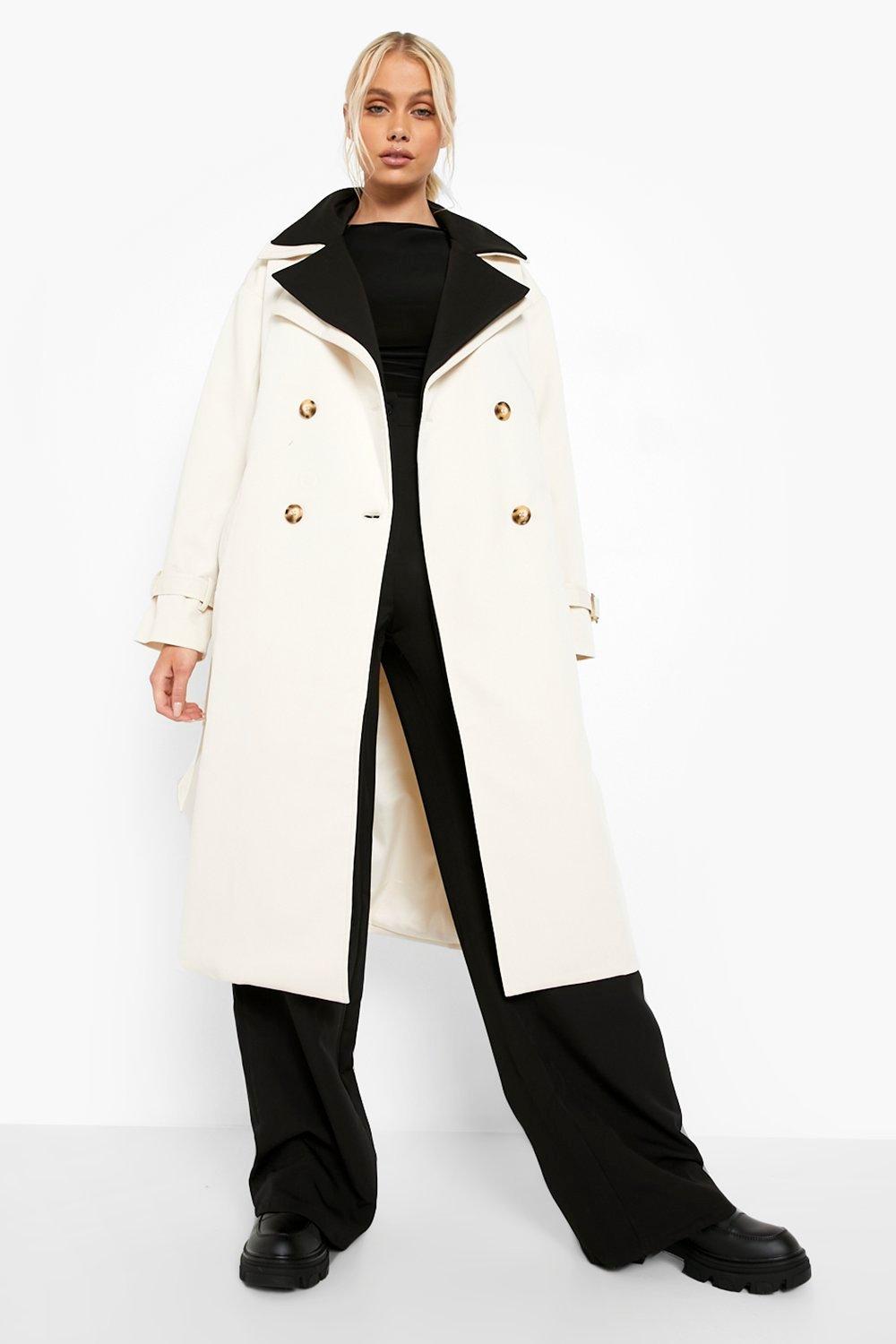 Double Layer Trench Coat | boohoo