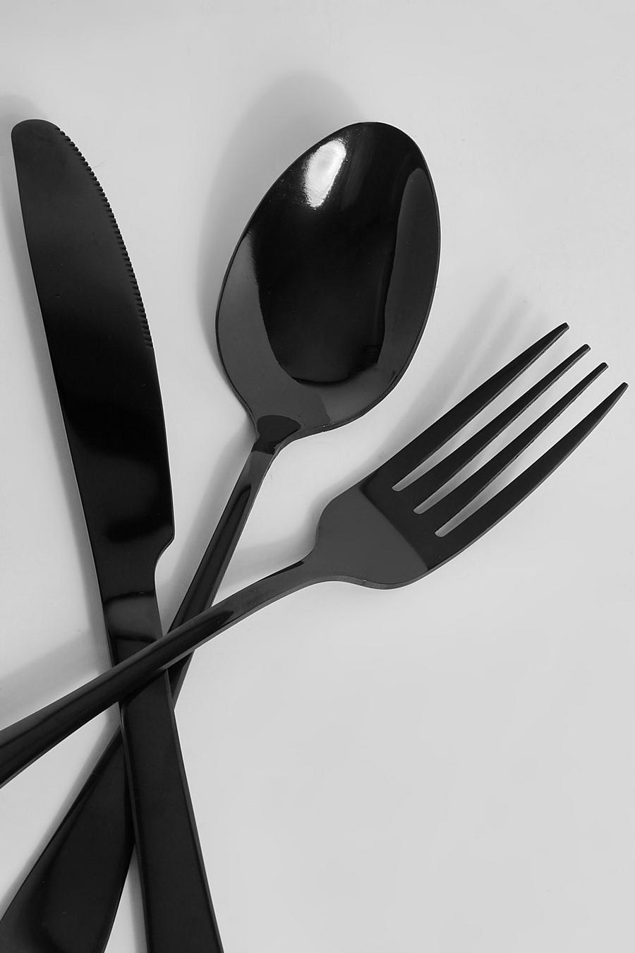 Black 3 Piece Cutlery Set image number 1