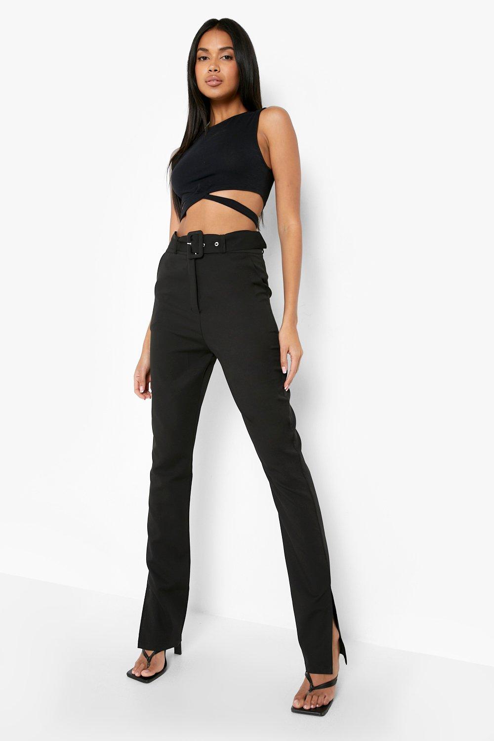 Belted Woven Trousers