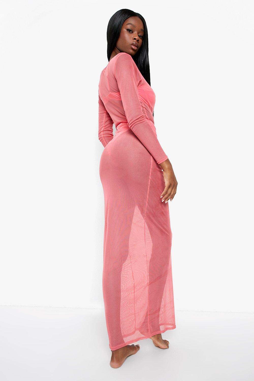 Robe de plage fluo en mesh boohoo FR