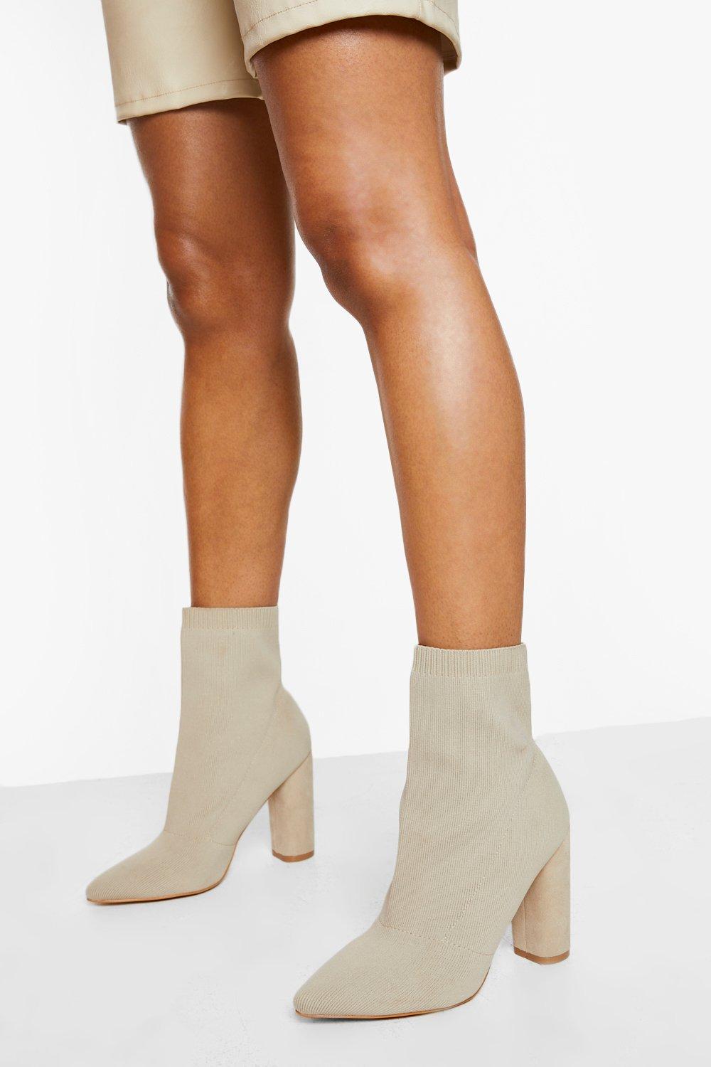 beige sock boots