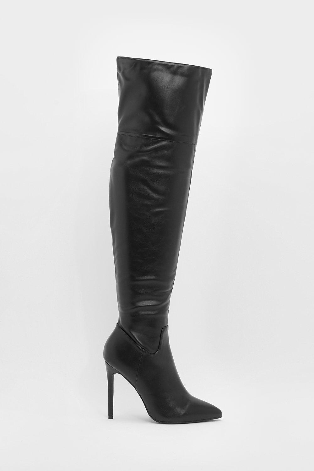 Over the knee stiletto boots clearance uk