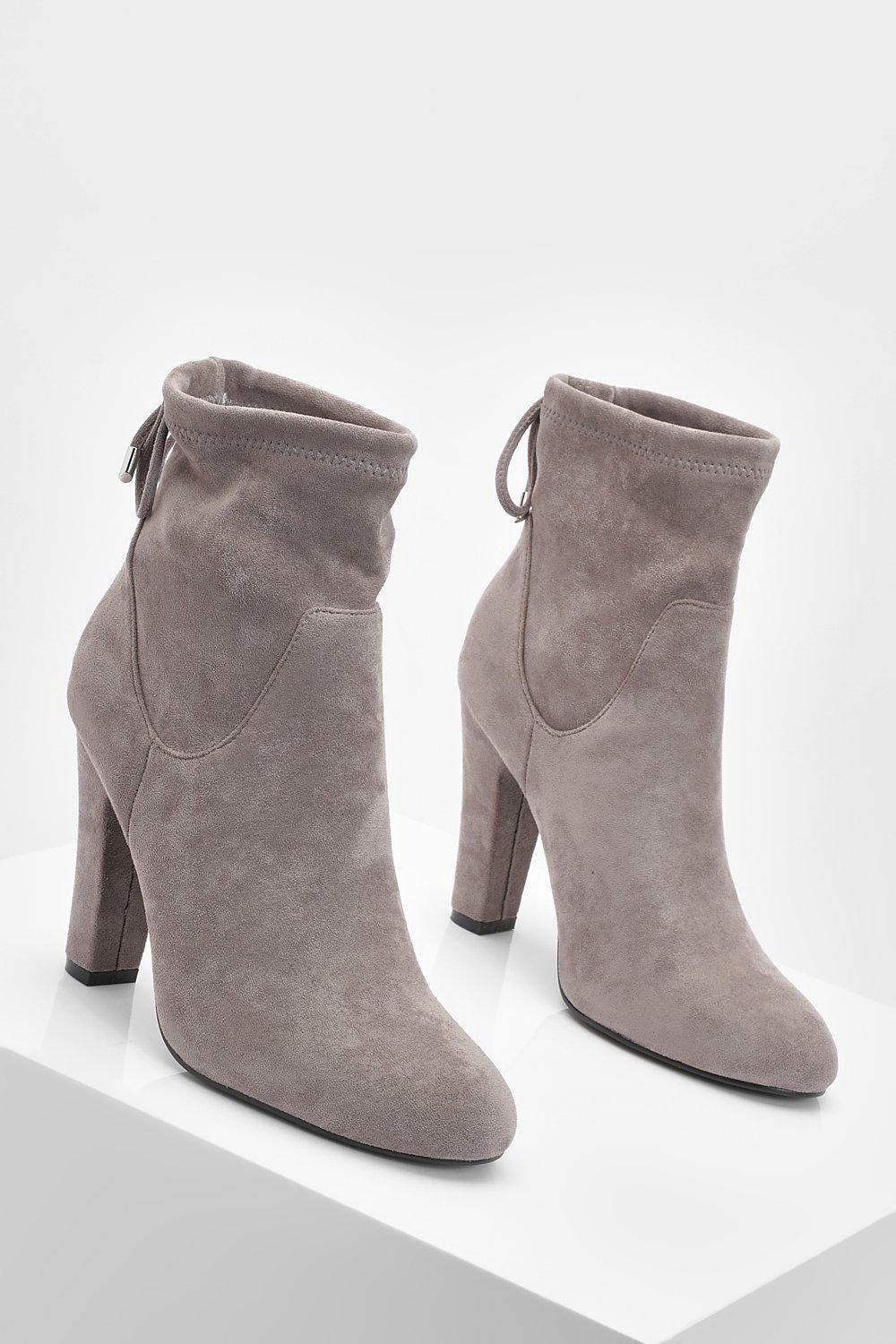 Grey suede shop sock boots