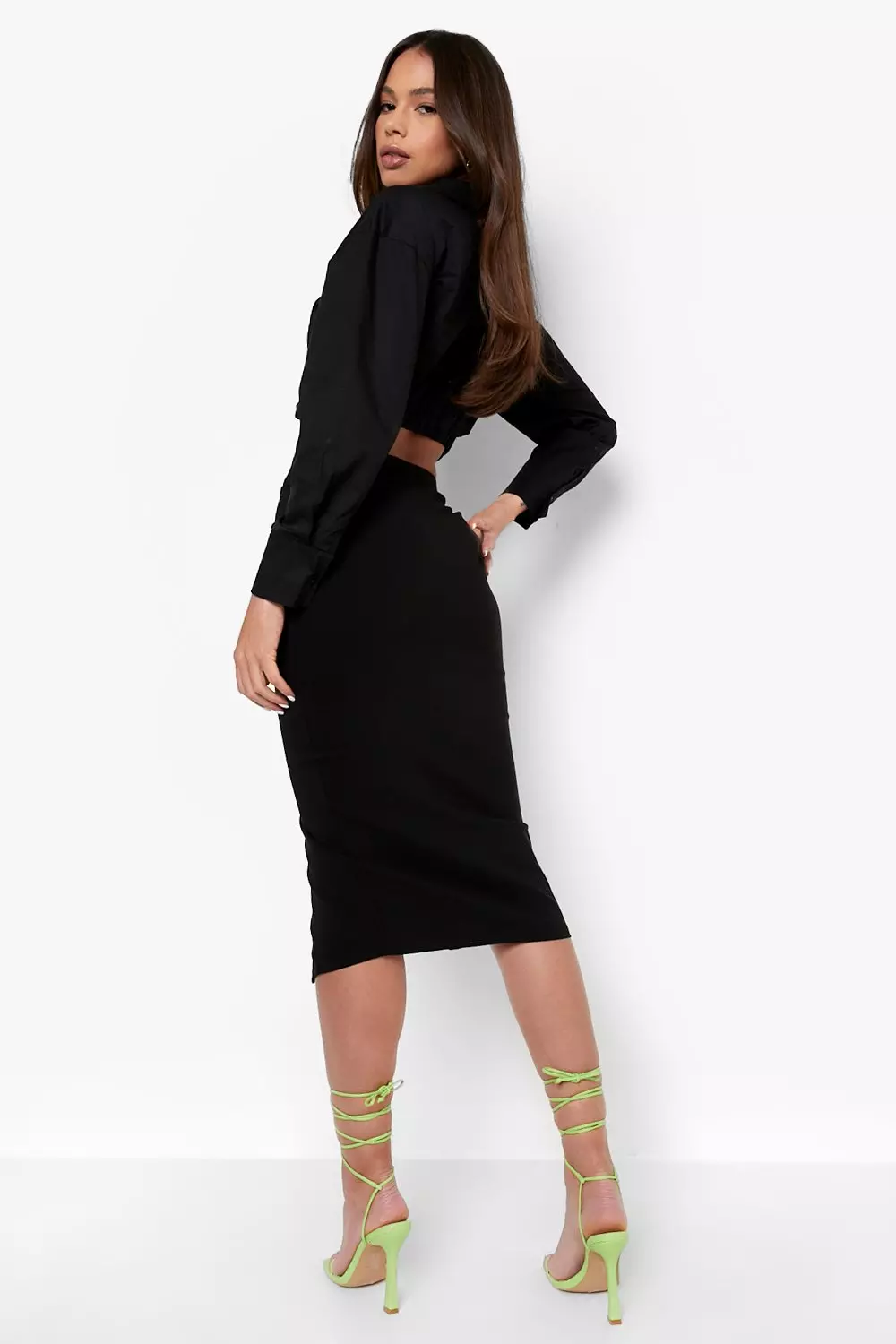 Button front 2025 woven skirt