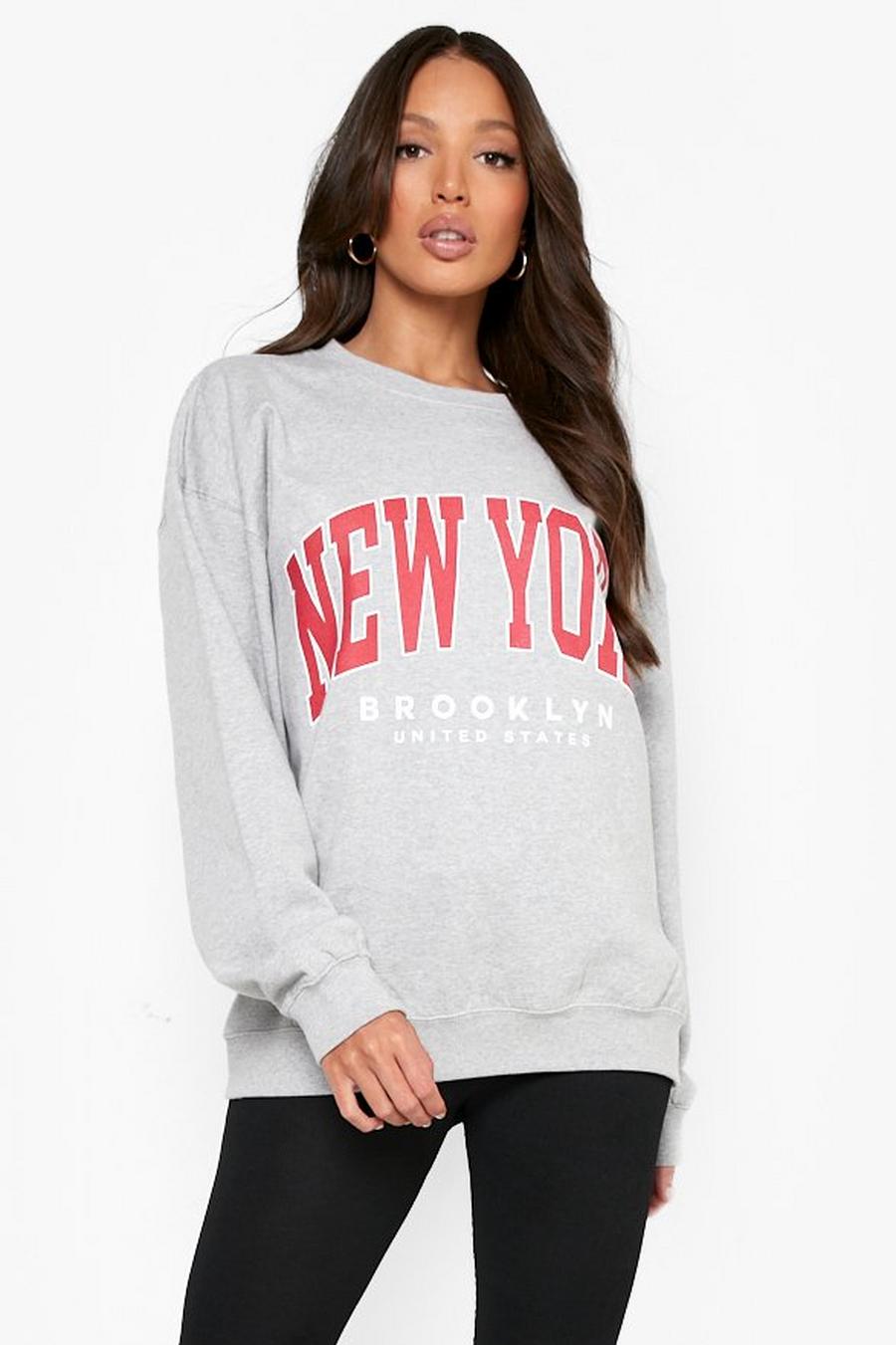 Grey Tall New York Printed Sweatshirt image number 1