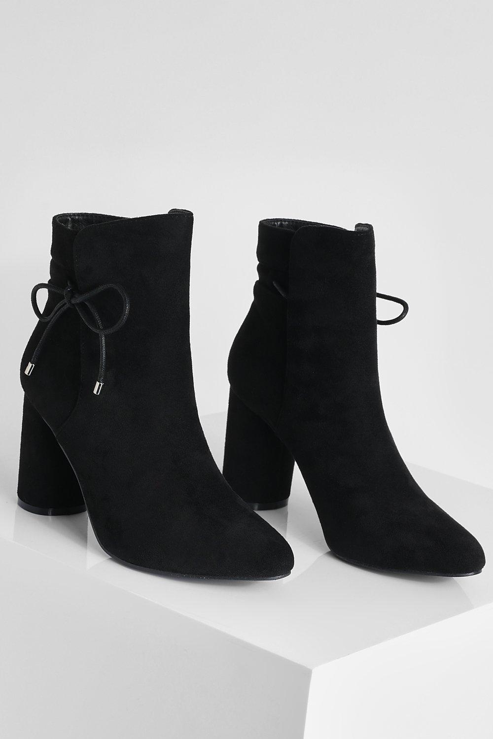 Ankle boots with hot sale bows on the side