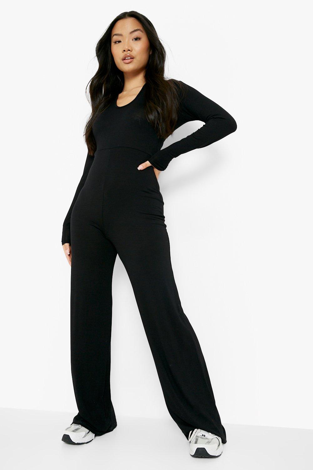 Boohoo long hot sale sleeve jumpsuit