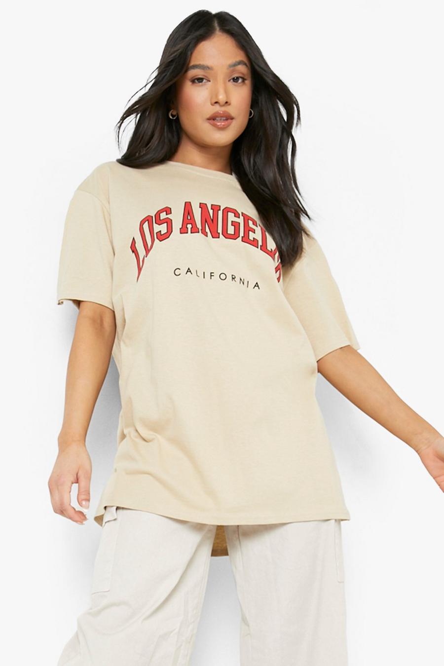 Sand Petite Los Angeles Oversized T-shirt image number 1