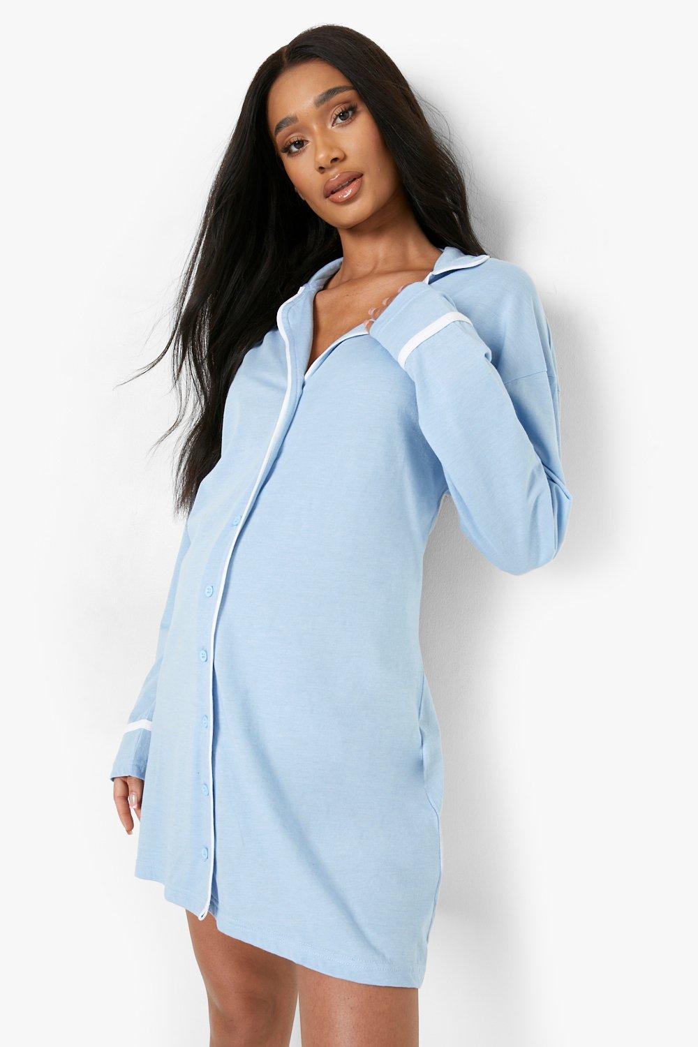 Maternity Mama Embroidered Nightgown