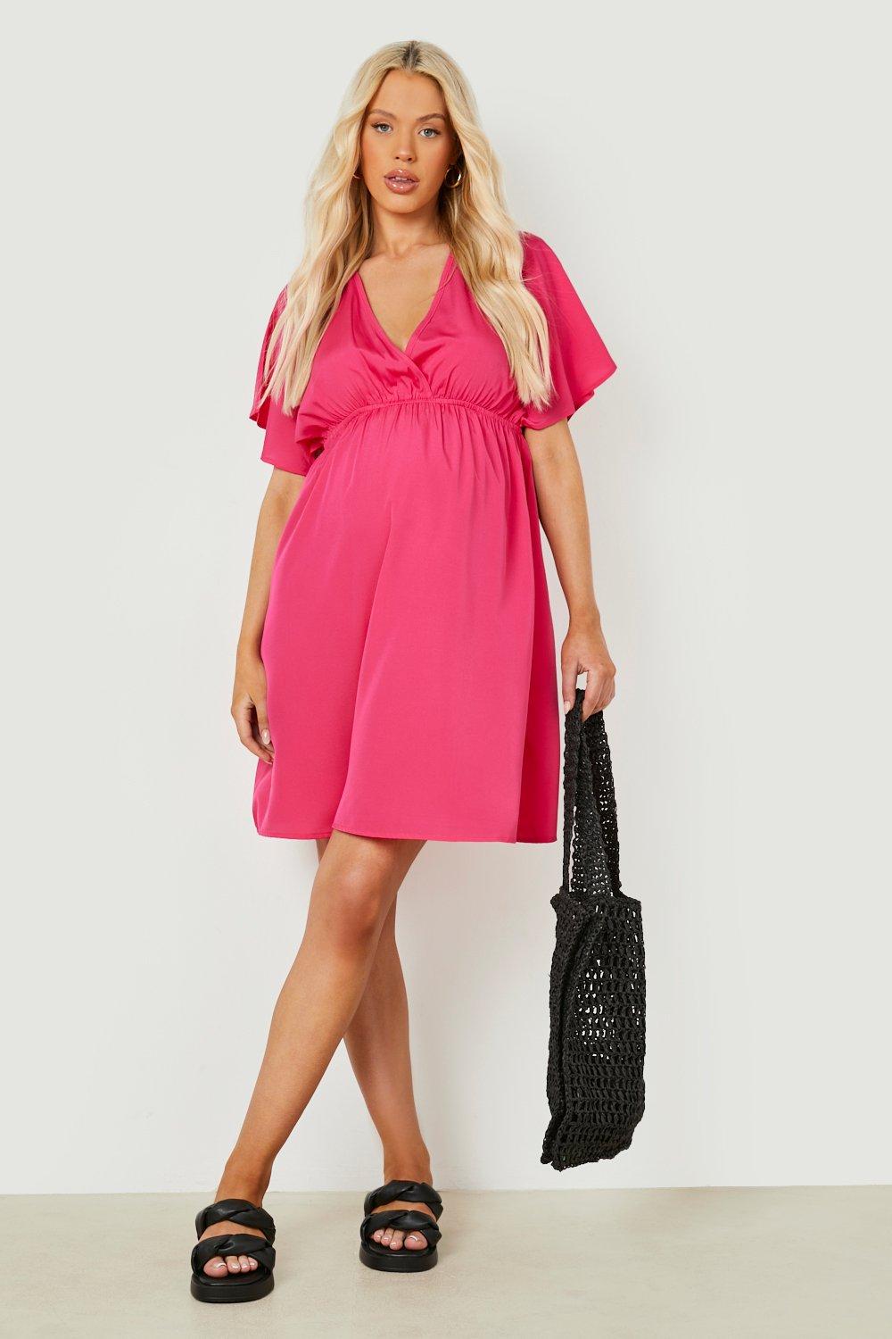 Fuchsia Maternity Dress