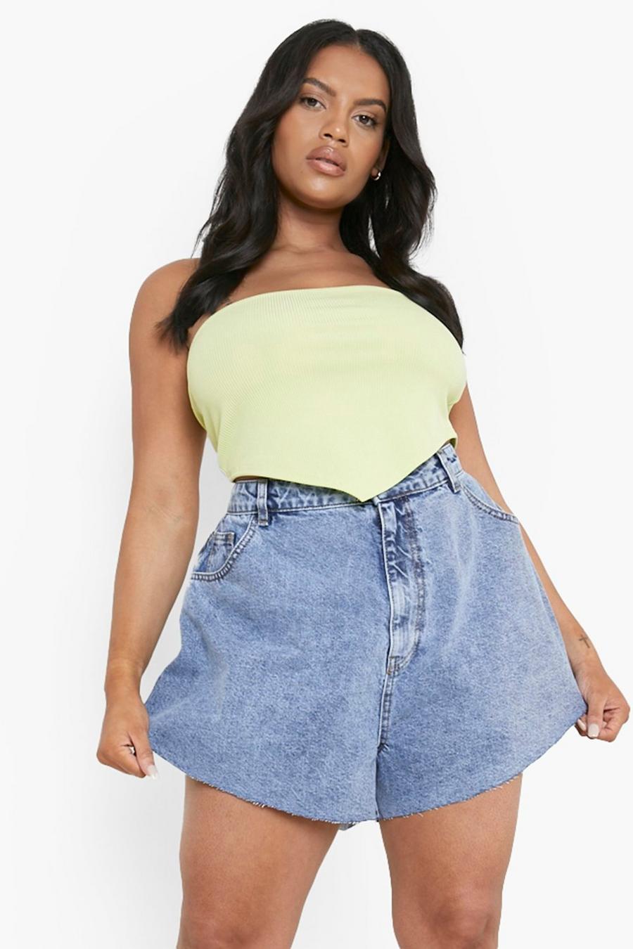 Plus Jersey Knit Basic Ruched Side Booty Shorts