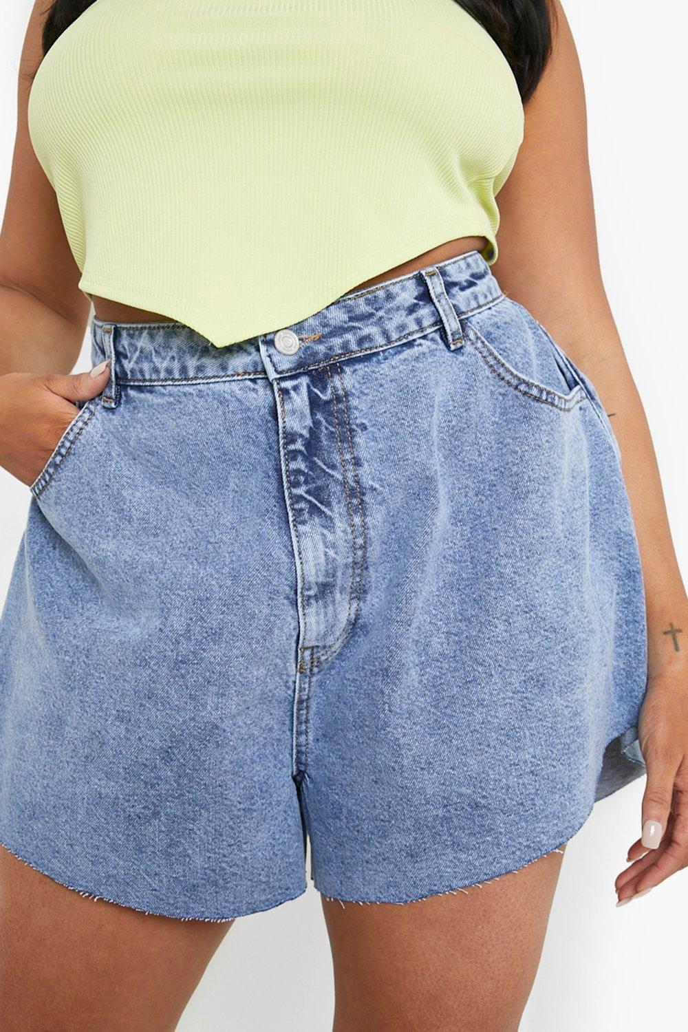 Women's plus hot sale jeans short