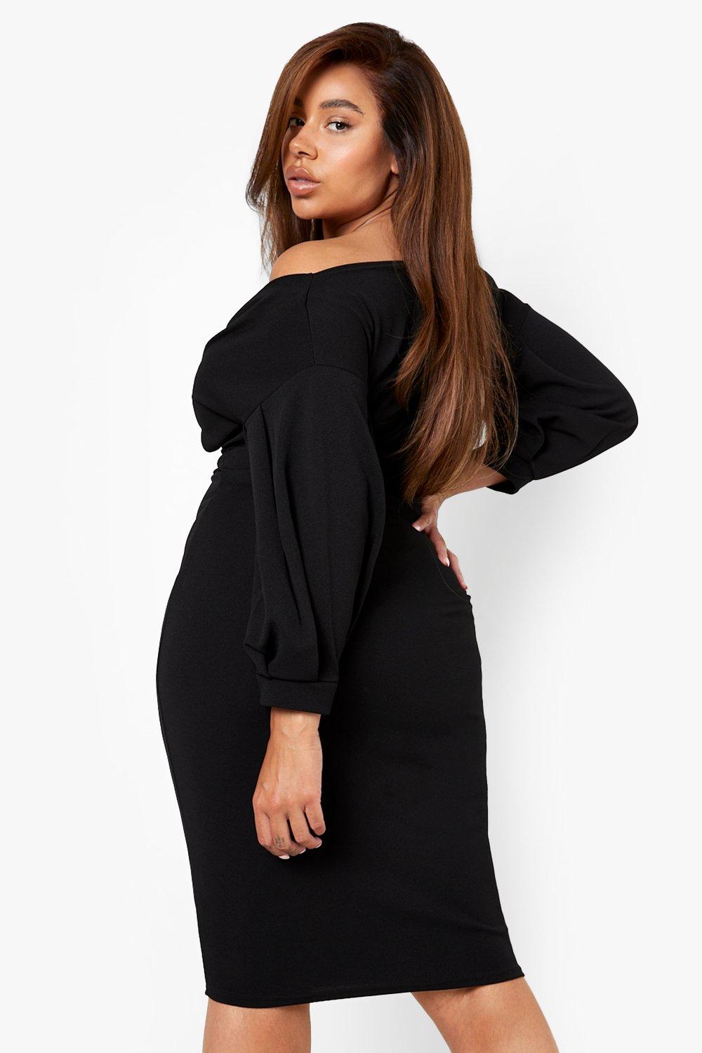 Plus Off The Shoulder Wrap Midi Dress boohoo