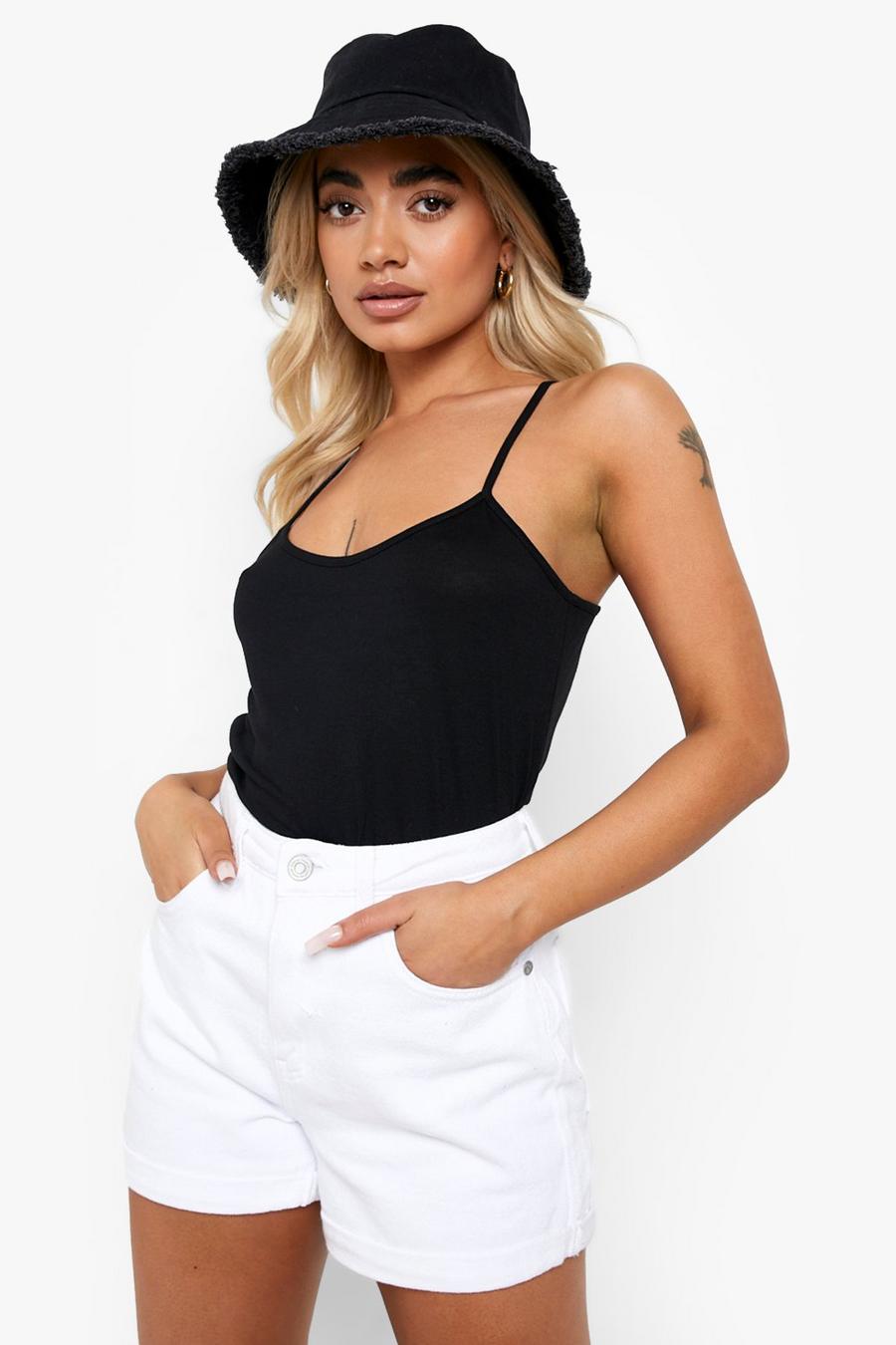 Black Petite Fitted Cami Top image number 1