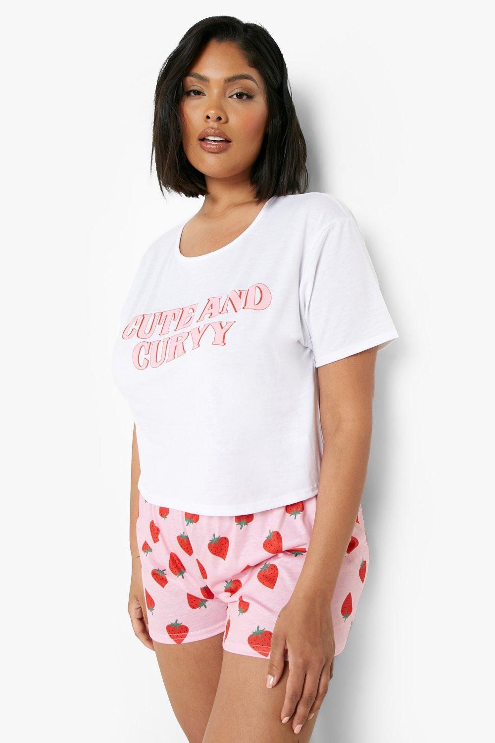 Plus Cute And Curvy Pj Short Set