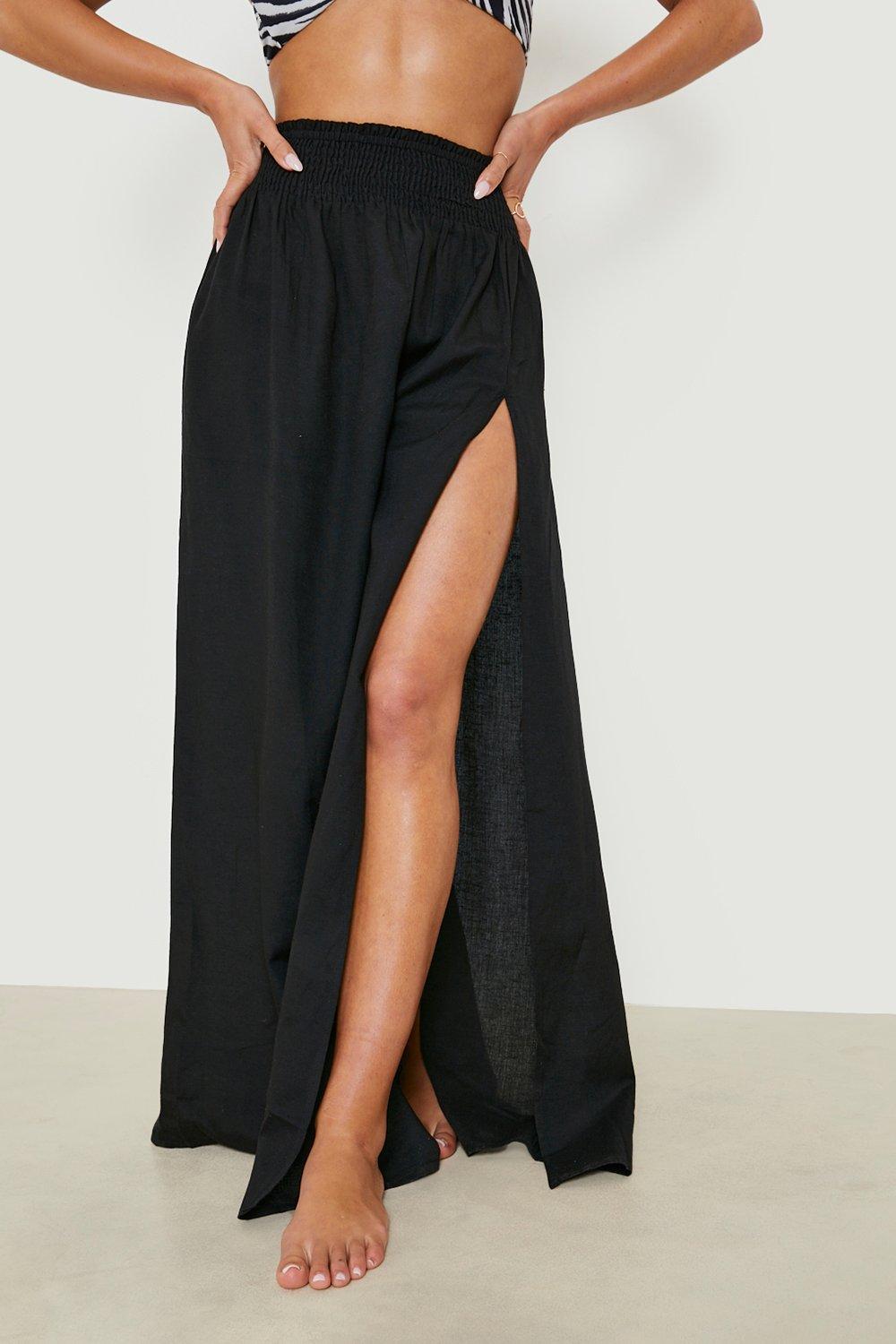 Black beach outlet skirt