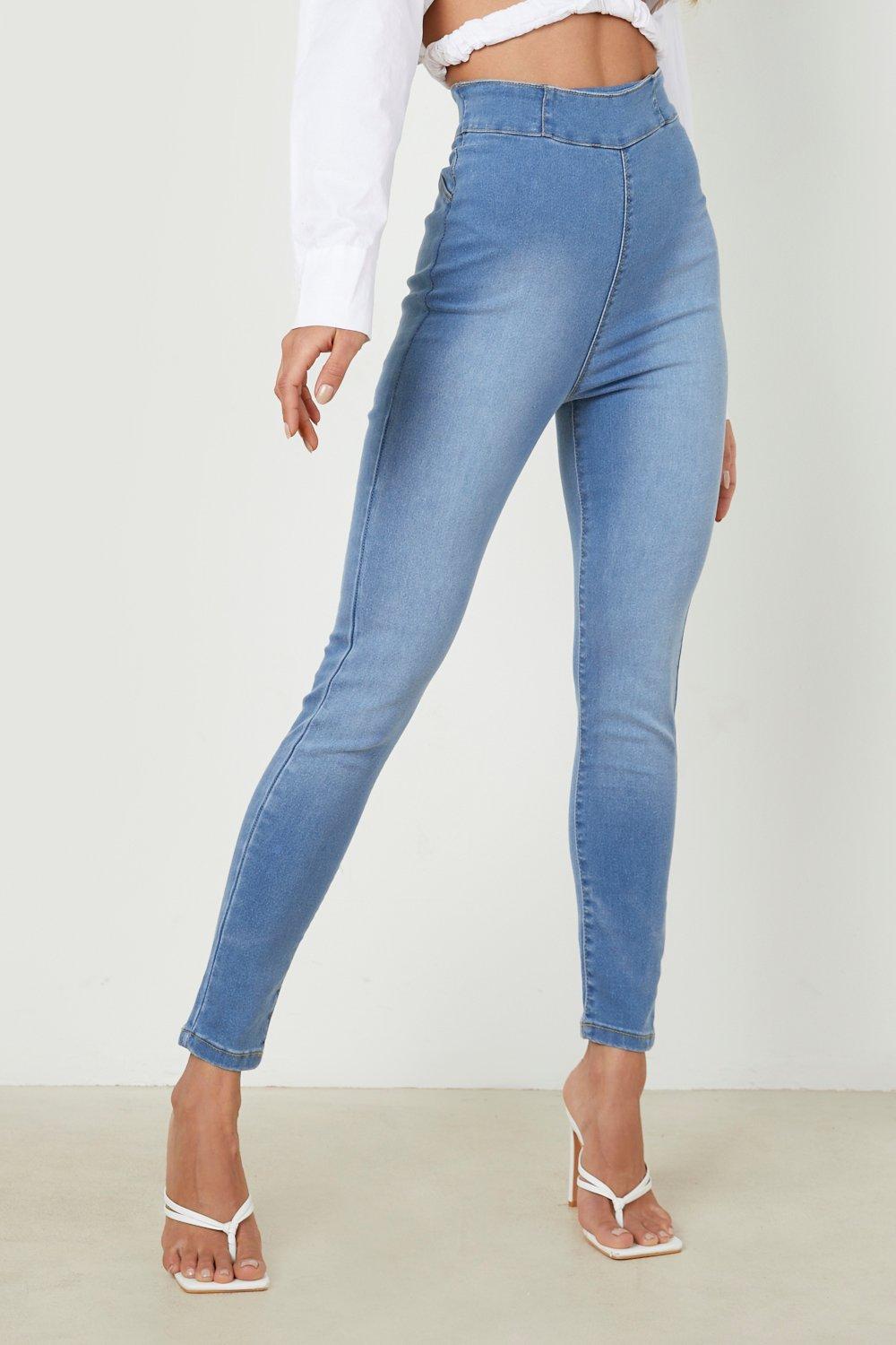 Pull On Power Stretch Jeggings | boohoo Pull On Power Stretch Jeggings | boohoo
