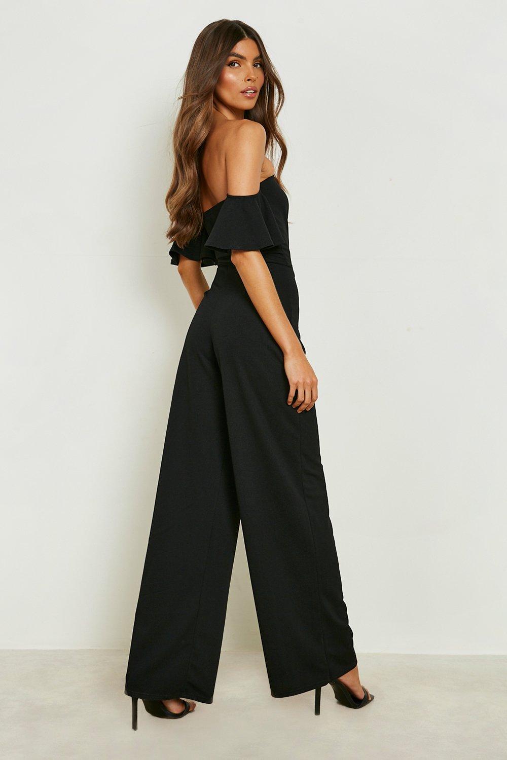 Jumpsuit off store shoulder black