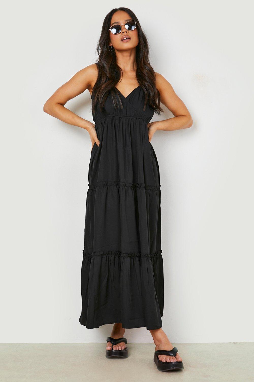 Petite gauze maxi clearance dress