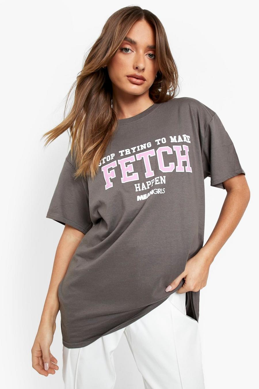 Oversize T-Shirt mit lizenziertem Mean Girls Print, Charcoal image number 1
