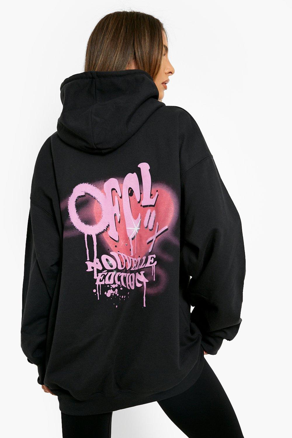 Hoodie back print dames sale