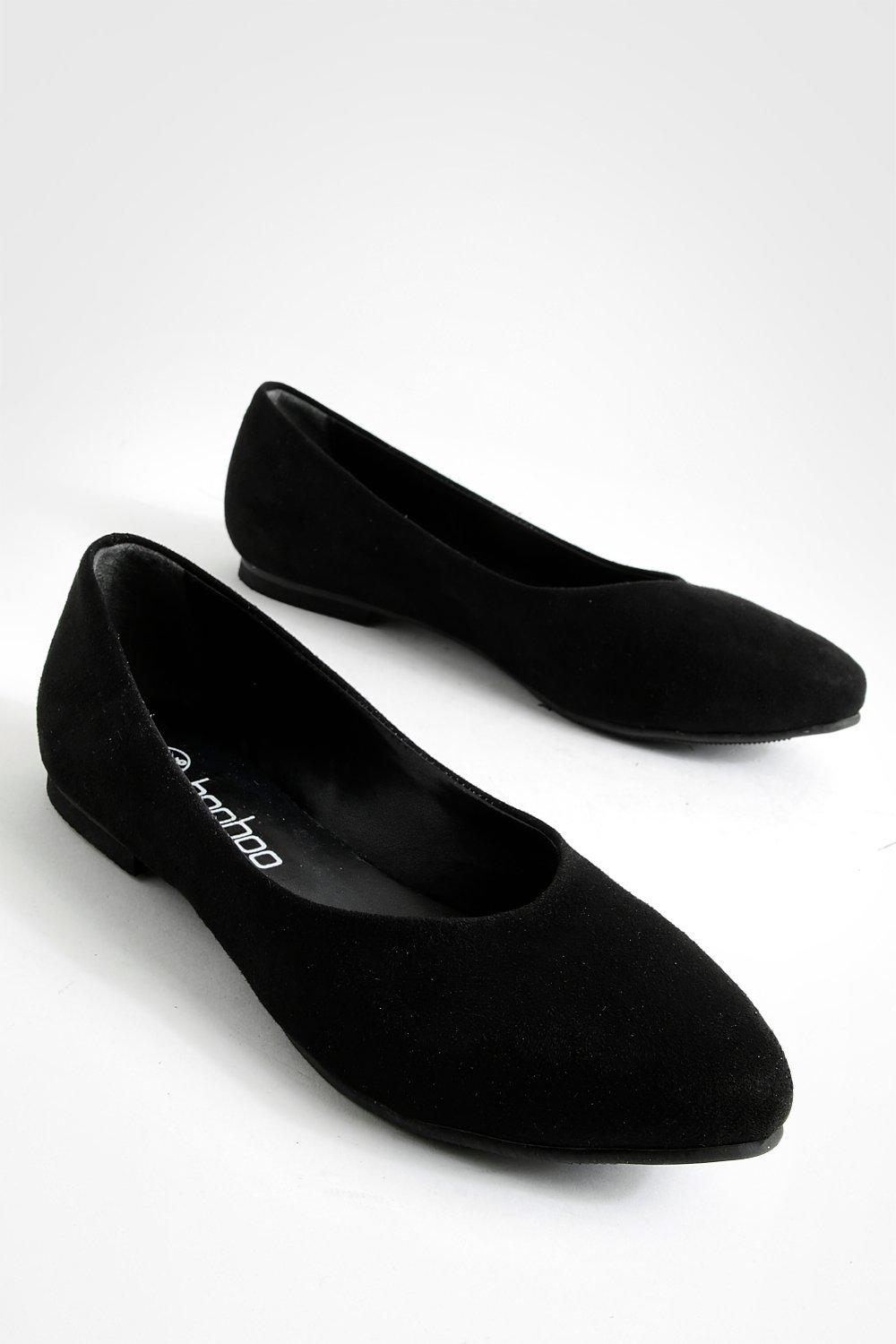 Black round best sale toe ballet flats