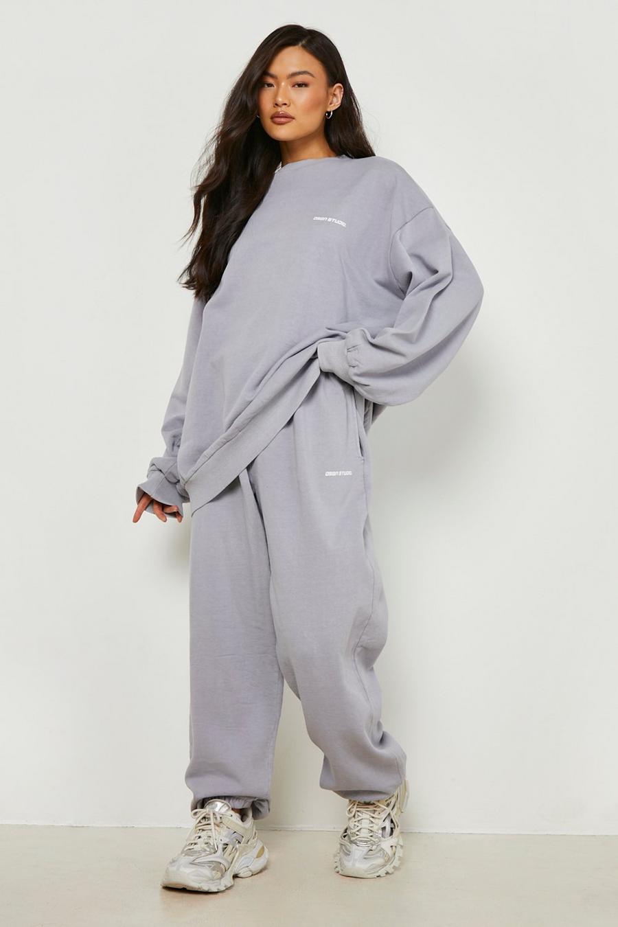 Lilac Overdyed Dsgn Studio Sweater Tracksuit  image number 1