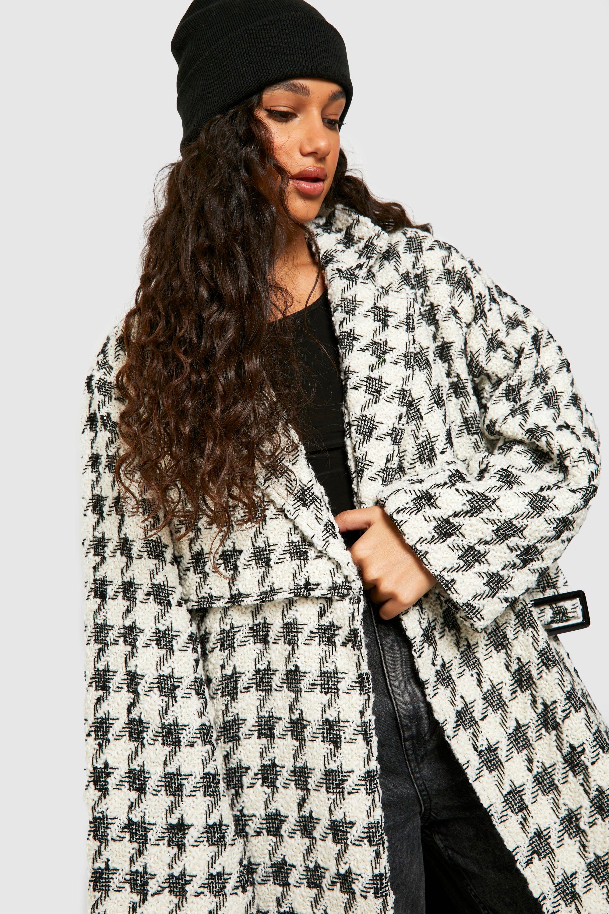 Boohoo belted wool outlet look trench