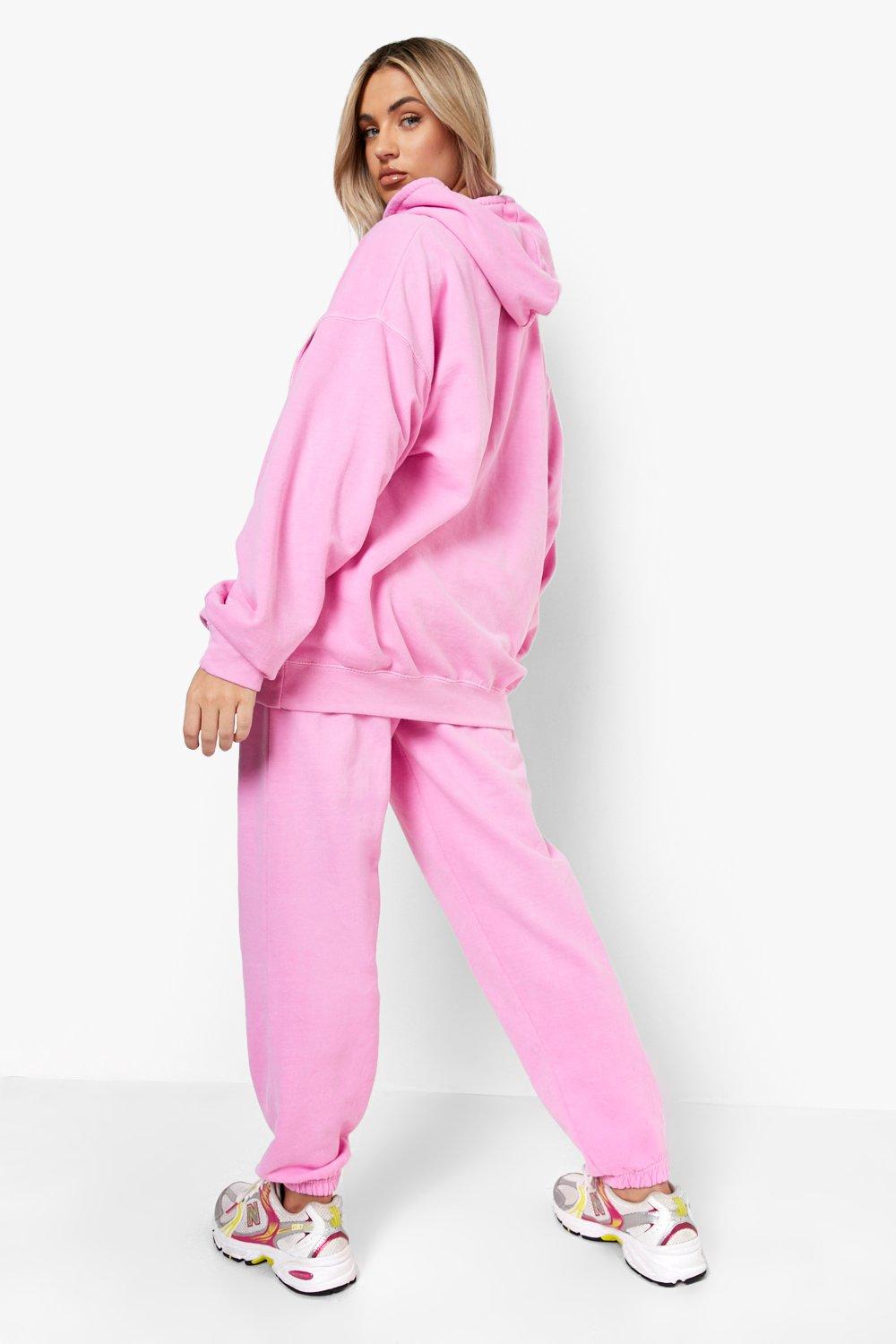 gemakkelijk beproeving Doe het niet Roze Overdye Trainingspak Met Capuchon | boohoo