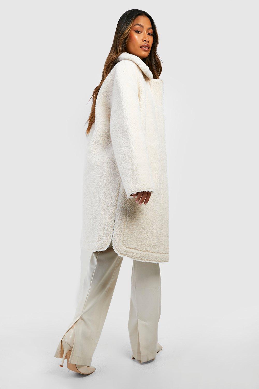 Missguided chunky shop borg teddy coat