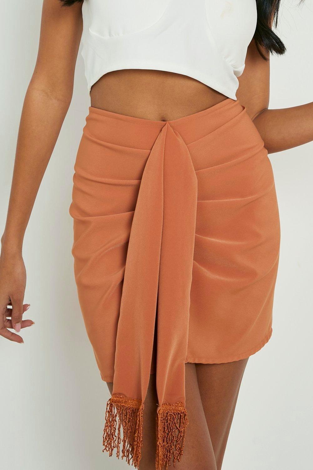 boohoo tassel skirt