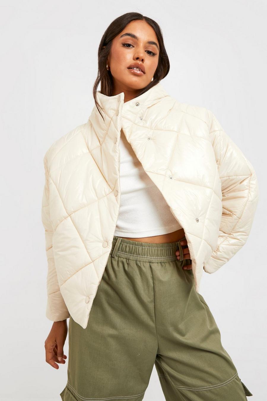Stone Batwing Puffer Jacket  image number 1